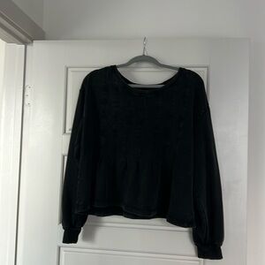 Like knew Black washed out look Large Anthropologie long sleeve Pilcro top